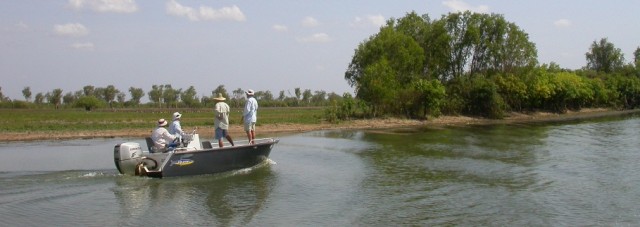 boys fishing next to us